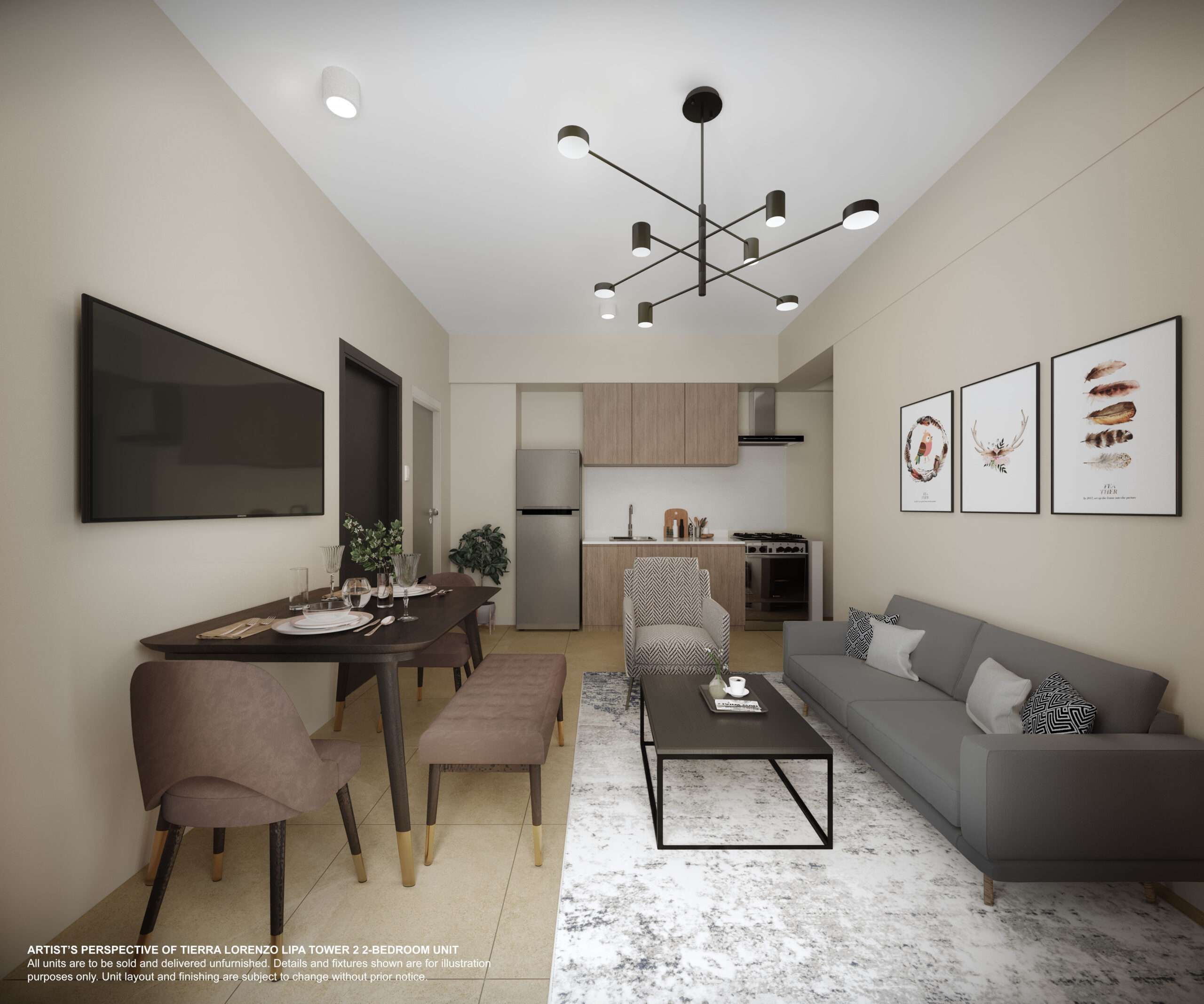 Artist's Perspective of Tierra Lorenzo Lipa 2BR Unit