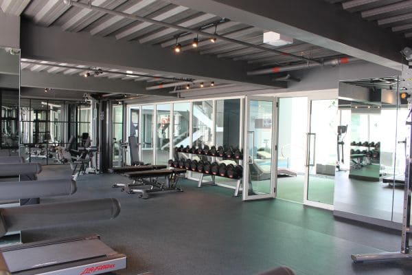 TLDC modern gym with equipment and weights